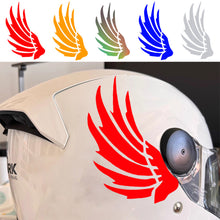 Load image into Gallery viewer, 2Pcs Creative Helmet Sticker Wings Feathers Design Removable Vinyl ReflectionDecal for Motorcycle Electric Bike Decoration
