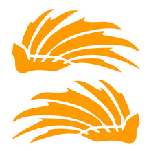 Load image into Gallery viewer, 2Pcs Creative Helmet Sticker Wings Feathers Design Removable Vinyl ReflectionDecal for Motorcycle Electric Bike Decoration
