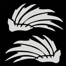 Load image into Gallery viewer, 2Pcs Creative Helmet Sticker Wings Feathers Design Removable Vinyl ReflectionDecal for Motorcycle Electric Bike Decoration
