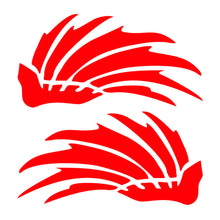 Load image into Gallery viewer, 2Pcs Creative Helmet Sticker Wings Feathers Design Removable Vinyl ReflectionDecal for Motorcycle Electric Bike Decoration
