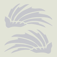 Load image into Gallery viewer, 2Pcs Creative Helmet Sticker Wings Feathers Design Removable Vinyl ReflectionDecal for Motorcycle Electric Bike Decoration
