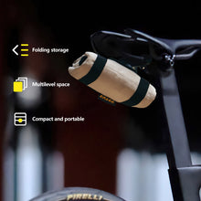 Load image into Gallery viewer, Bicycle Repair Tool Storage Bag with Expandable Bracket Portable Saddle Clip-on Storage Pouch Bike Accessories
