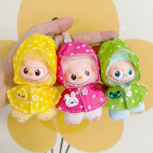 Load image into Gallery viewer, For Labubu 4.0 Doll Clothes Suitable Wear Mini Clothe Waterproof Raincoat Rain Shoes Set Doll Accessorie Kawaii Design Girl Gift
