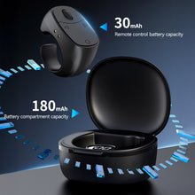 Load image into Gallery viewer, Phone Bluetooth Remote with Charging Case Scroll Wheel Style E-book Page Turner Video Scroller Ring Multi-Function Control Device-JX12
