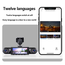 Load image into Gallery viewer, 4 Lens Panoramic Dash Cam 3.0 Inch IPS Screen HD 1080P Built-in Motion Detection Equipment Car Accessories -Y108
