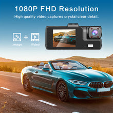 Load image into Gallery viewer, 2.0-inch IPS Screen HD 1080P 3-Lens Dash Cam Front Cabin Rear Triple Recording Camera Car Accessories
