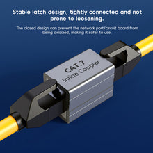 Load image into Gallery viewer, 1PC CAT.7 Aluminum Alloy Ethernet Coupler Stable Anti-Interference Connector Long Distance Network Adapter High Speed Data Transmission
