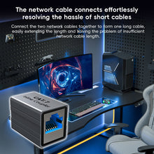 Load image into Gallery viewer, 1PC CAT.7 Aluminum Alloy Ethernet Coupler Stable Anti-Interference Connector Long Distance Network Adapter High Speed Data Transmission
