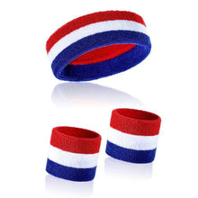 Load image into Gallery viewer, Sport Wristband And Headband Combo Set Sweat-Absorbing Breathable Protection Running Fitness Ball Games Equipment
