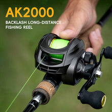 Load image into Gallery viewer, Lure Baitcasting Reel Magnetic Brake Anti-Backlash System Long Cast Full Metal Spool Water Drop Reel Fishing Tackle Accessories-AK2000
