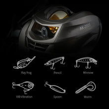 Load image into Gallery viewer, Lure Baitcasting Reel Magnetic Brake Anti-Backlash System Long Cast Full Metal Spool Water Drop Reel Fishing Tackle Accessories-AK2000

