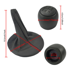 Load image into Gallery viewer, 5 Speed Car Gear Shift Knob Lever Shifter Gaiter Boot Cover Collar Gear Lever Knob Gaiter Kit For FIAT PANDA (2) 169 2003 - 2011
