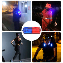 Load image into Gallery viewer, LED Shoulder Night Safety Warning Light Shoulder Clip Light Sanitation Worker Patrol Alarm Flash Signal Strobe Red Blue Lamp
