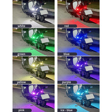 Load image into Gallery viewer, RGB LED Motorcycle Strobe Lights Wireless Signal Light LED Flash Position Wireless Light Aircraft Airplane Helicopter Warning Lights
