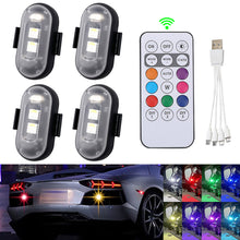 Load image into Gallery viewer, RGB LED Motorcycle Strobe Lights Wireless Signal Light LED Flash Position Wireless Light Aircraft Airplane Helicopter Warning Lights
