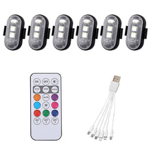 Load image into Gallery viewer, RGB LED Motorcycle Strobe Lights Wireless Signal Light LED Flash Position Wireless Light Aircraft Airplane Helicopter Warning Lights
