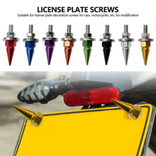 Load image into Gallery viewer, Motorcycle Sharp M6 Threaded Tips Screw Modified Fasteners Fender Washer Bumper Engine Screws License Plate Aluminium Alloy Bolts
