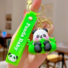Load image into Gallery viewer, Car Key Chain Pendant Cartoon Pandas Pendant Keychain Delicate Simple Key Chain for Girls Couple Bag Gifts
