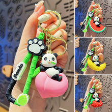 Load image into Gallery viewer, Car Key Chain Pendant Cartoon Pandas Pendant Keychain Delicate Simple Key Chain for Girls Couple Bag Gifts
