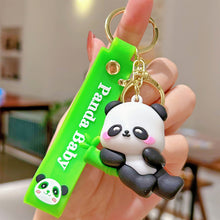 Load image into Gallery viewer, Car Key Chain Pendant Cartoon Pandas Pendant Keychain Delicate Simple Key Chain for Girls Couple Bag Gifts
