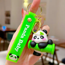 Load image into Gallery viewer, Car Key Chain Pendant Cartoon Pandas Pendant Keychain Delicate Simple Key Chain for Girls Couple Bag Gifts
