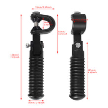 Load image into Gallery viewer, Pair Universal Foldable Aluminum Alloy Motorcycle Footpeg Anti-skid Surface Press Code Bracket Foot Pedal for Bike Modification
