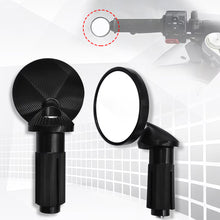 Load image into Gallery viewer, Pair Mini Round Aluminum Alloy Handlebar End Mirror Motorcycle E-bike Bar End Rearview Mirror Modification Accessories
