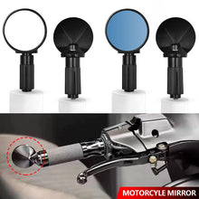 Load image into Gallery viewer, Pair Mini Round Aluminum Alloy Handlebar End Mirror Motorcycle E-bike Bar End Rearview Mirror Modification Accessories
