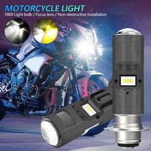 Load image into Gallery viewer, 6000Lumen P15D H4 Motorcycle LED Spot Light Aluminum Alloy Lens Headlight Scooter Motorbike Bulb Dual Color DRL Hi/Lo Beam Light
