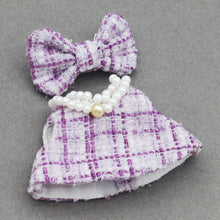 Load image into Gallery viewer, For Mini Labubu 4.0 Clothing Plaid Dress with Hair Accessory For 10.5cm Labubu V4 Doll Clothes Outfit Accessories
