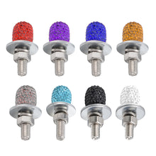 Load image into Gallery viewer, 1PC CNC M6 Motorcycle License Plate Diamond Screw Cover Shell Holes Plate Scooter Accessories for Electric Motorcycle Part
