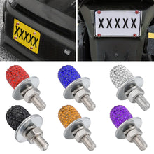 Load image into Gallery viewer, 1PC CNC M6 Motorcycle License Plate Diamond Screw Cover Shell Holes Plate Scooter Accessories for Electric Motorcycle Part
