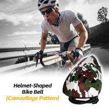 Load image into Gallery viewer, Helmet-Shaped Mountain Bike Bell Copper Safety Warning Horn Rubber Band Fixed Cycling Equipment
