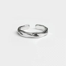 Load image into Gallery viewer, Mobius Wave Ring Silver Color Alloy Open Ring For Women Simple Retro Men Jewelry Trend Accessories
