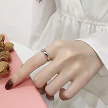 Load image into Gallery viewer, Mobius Wave Ring Silver Color Alloy Open Ring For Women Simple Retro Men Jewelry Trend Accessories
