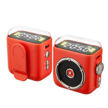Load image into Gallery viewer, Magnetic Wireless Bluetooth Speaker Sleep Night Light with Back Clip Retro Desktop Clock
