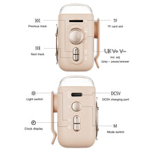 Load image into Gallery viewer, Magnetic Wireless Bluetooth Speaker Sleep Night Light with Back Clip Retro Desktop Clock
