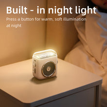 Load image into Gallery viewer, Magnetic Wireless Bluetooth Speaker Sleep Night Light with Back Clip Retro Desktop Clock
