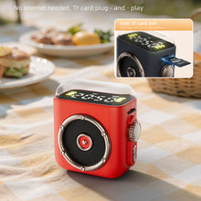 Load image into Gallery viewer, Magnetic Wireless Bluetooth Speaker Sleep Night Light with Back Clip Retro Desktop Clock
