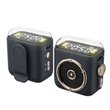 Load image into Gallery viewer, Magnetic Wireless Bluetooth Speaker Sleep Night Light with Back Clip Retro Desktop Clock
