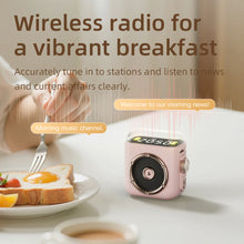 Load image into Gallery viewer, Magnetic Wireless Bluetooth Speaker Sleep Night Light with Back Clip Retro Desktop Clock
