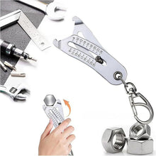 Load image into Gallery viewer, 1PC Portable Precision Thread Size Checker with Keychain Multiple Thread Sizes Quick Identification Professional Measuring Tool for Mechanics
