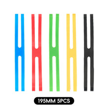Load image into Gallery viewer, 10PCS 19.5/12.3CM H-Shaped Silicone Straps Outdoor Camping Tableware High Elasticity Tying Bands

