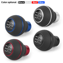 Load image into Gallery viewer, 5 Speed Car Gear Shift Knob Cover Shift Lever Gear Level Knob Shift Head Leather＆Aluminium For M8 M10 M11 M12
