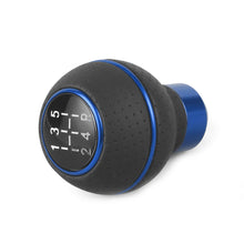 Load image into Gallery viewer, 5 Speed Car Gear Shift Knob Cover Shift Lever Gear Level Knob Shift Head Leather＆Aluminium For M8 M10 M11 M12
