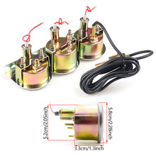 Load image into Gallery viewer, 3 in1 52mm Car Oil Pressure Water Temp Amp Meter Gauge With Sensor Triple Gauge Set Auto Mechanical Chrome Panel Oil Press
