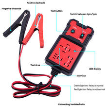 Load image into Gallery viewer, Universal 12V Car Relay Tester Voltage Tester Automotive Electronic Relay Tester LED Indicator Light Car Battery Checker
