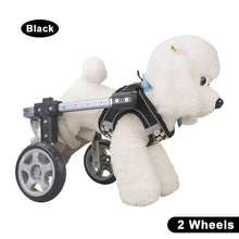 Load image into Gallery viewer, 2-Wheel/4-Wheel Pet Dog Wheelchair Fully Adjustable Rear Wheelchairs for Hind Limb Paralyzed Pet Handicapped Hind Legs Dogs Disabled Dog Cat Teddy Pet Bracket
