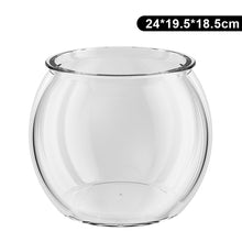 Load image into Gallery viewer, Transparent Round Ornamental Fish Tank Clear Guppy Tank Goldfish Small Fish Bowl Home Desk Decor Aquarium Hydroponic Planter

