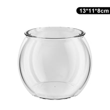 Load image into Gallery viewer, Transparent Round Ornamental Fish Tank Clear Guppy Tank Goldfish Small Fish Bowl Home Desk Decor Aquarium Hydroponic Planter
